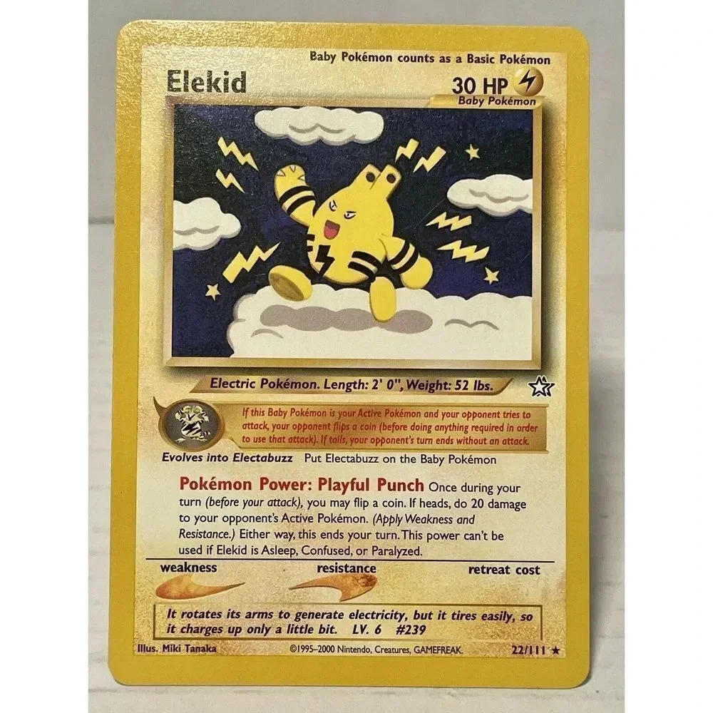 Elekid 22/111 Neo Genesis Set Rare Pokemon Card‎ NM Vintage